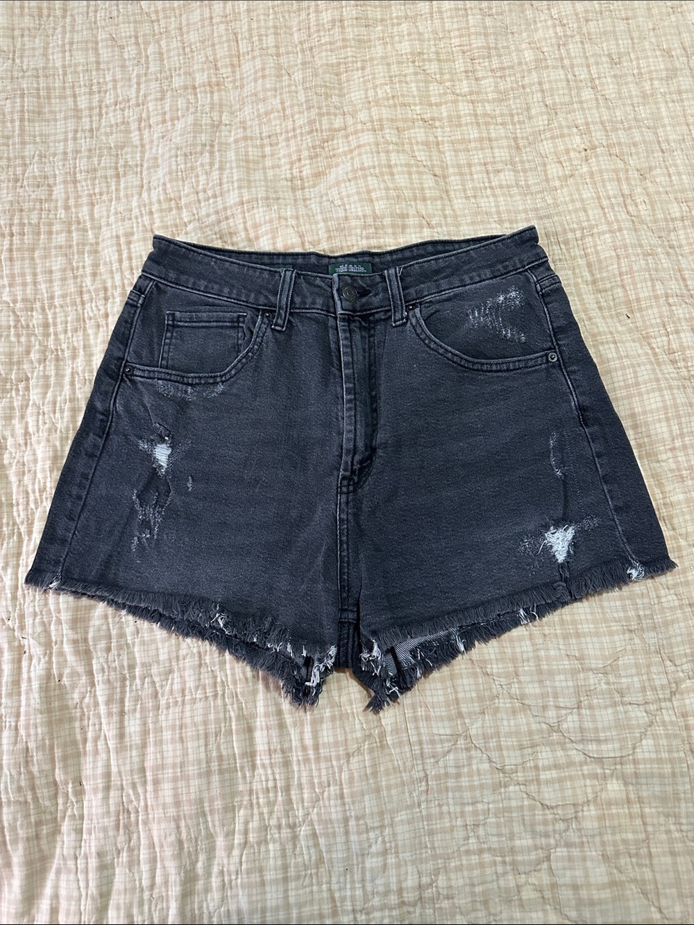 Wild Fable  Black Distressed Denim Shorts Size 10